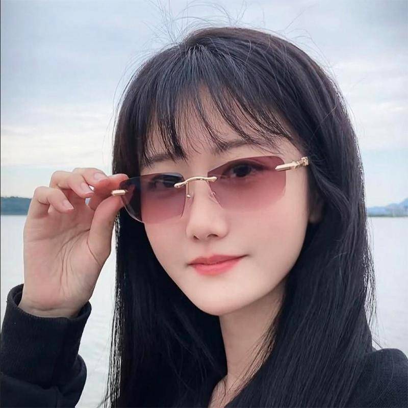 明秀时尚无边框防蓝光看疲劳中年老花镜