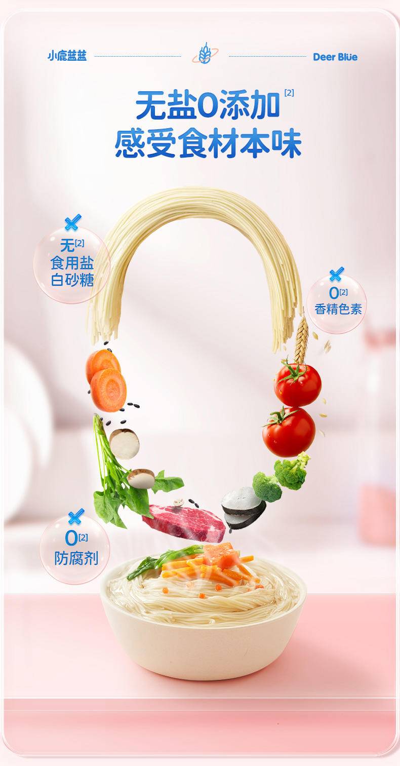 同泽 量贩装婴标面条 婴儿分装辅食钙铁锌营养面 活力款450g*1+元气款450g*1(36小袋)