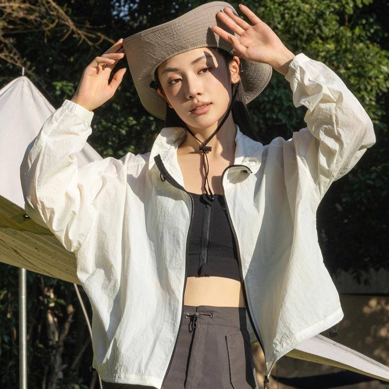 明秀 女款超轻梭织防晒衣轻薄透气时尚防晒服