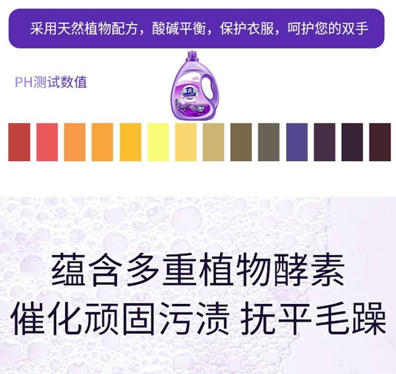 同泽 大桶薰衣草洗衣液持久留香去污家庭装 2.5kg*2瓶