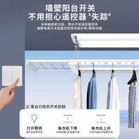 恋晴 声控电动晾衣架全屏照明自动升降室内阳台智能衣被同晒晾衣机9616 9616甜白色+声控