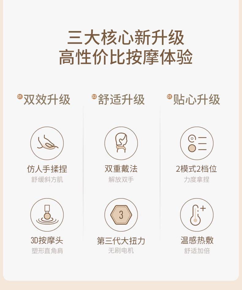 皇泰颈椎按摩器肩颈腰部背部脖子斜方肌自动揉捏颈部按摩仪
