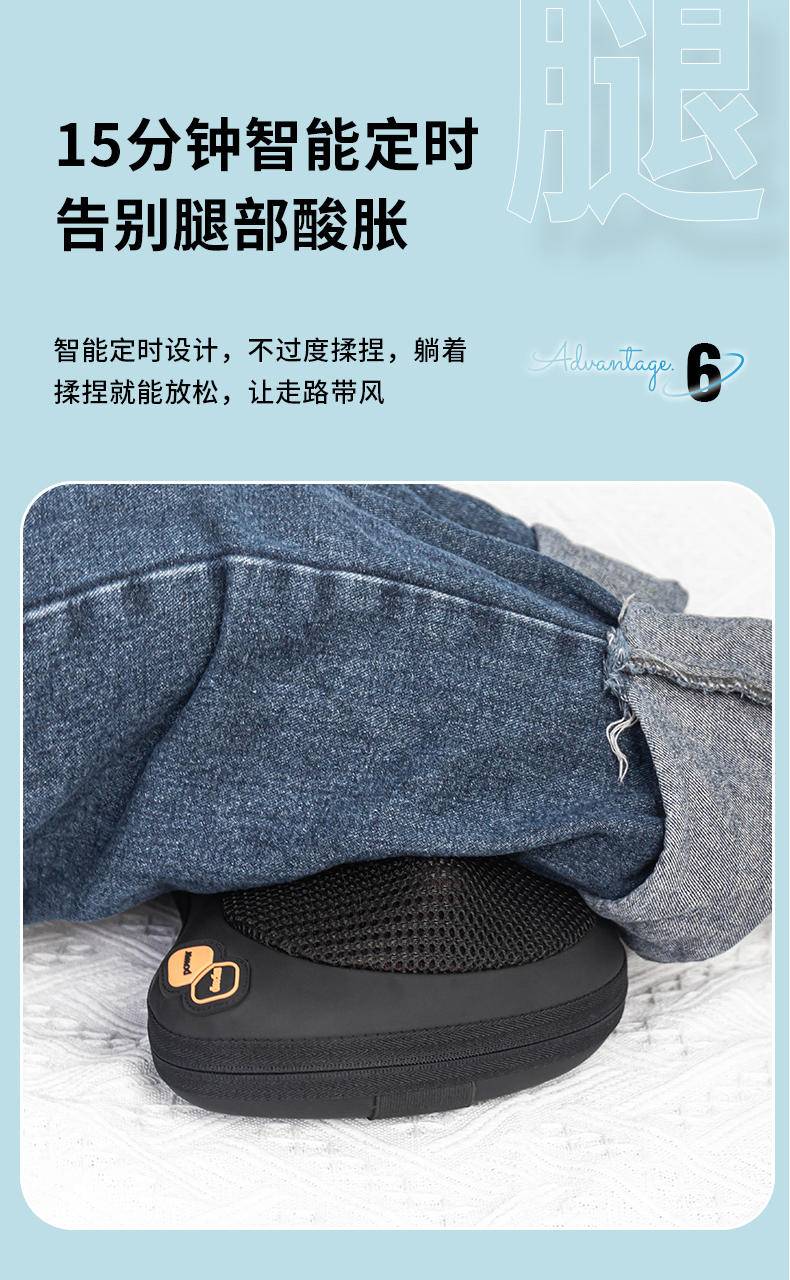 皇泰按摩枕多功能家用全身电动颈肩揉捏加热车载颈椎按摩器