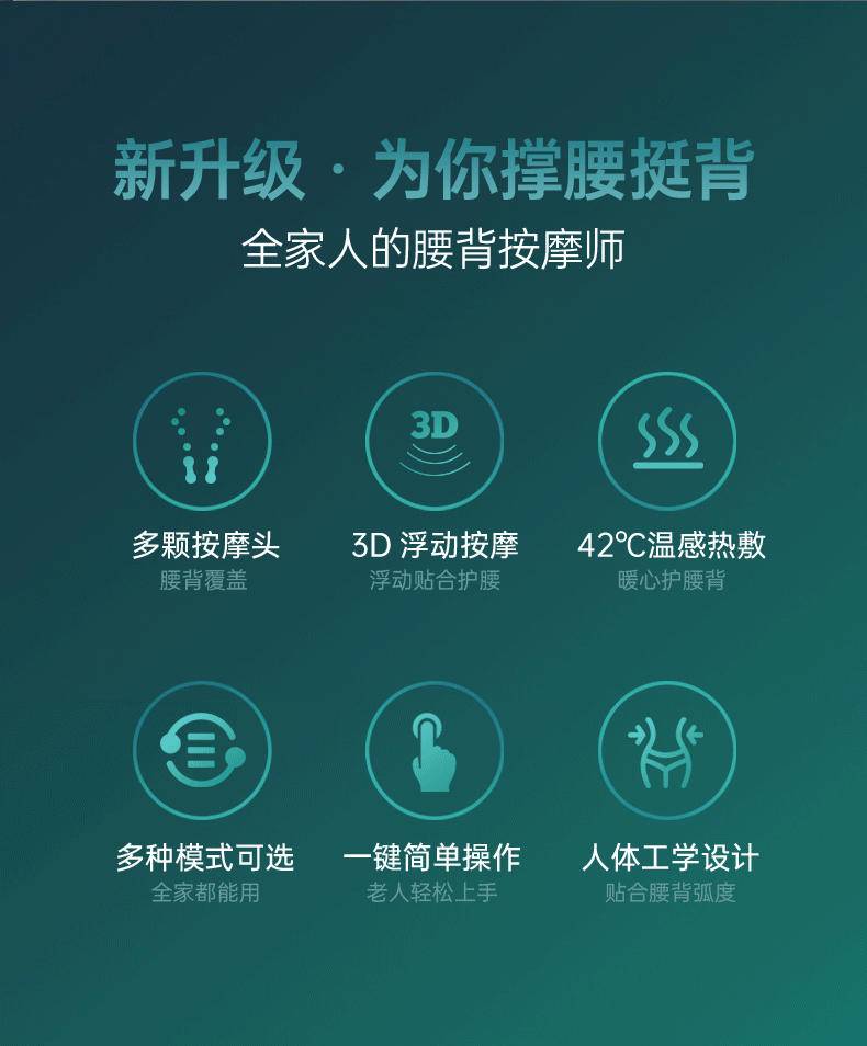 皇泰按摩仪器靠垫全身颈椎多功能家用腰部背部自动揉捏按摩器