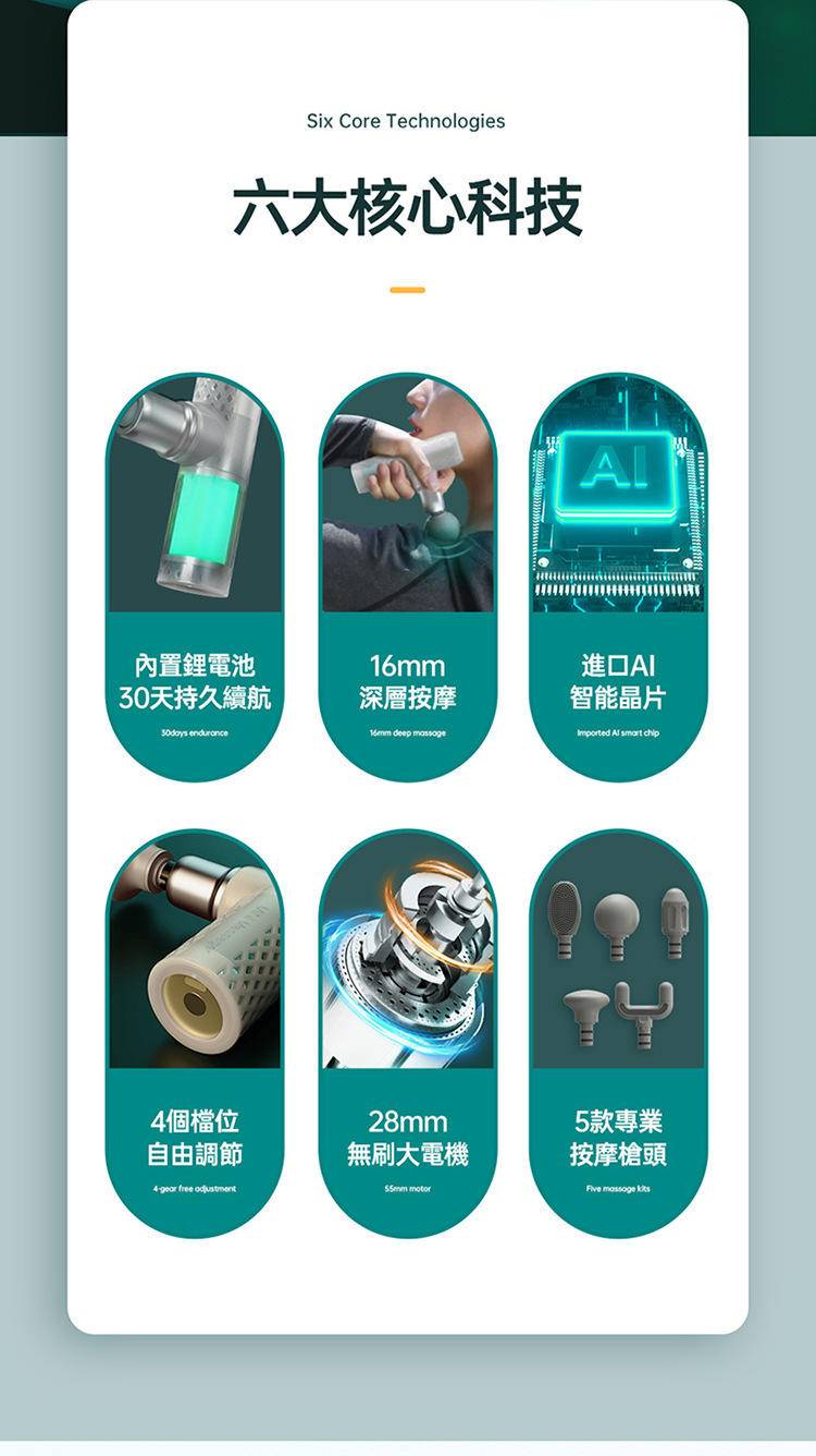皇泰筋膜枪肌肉按摩器仪迷你专业级肌膜抢mini男女电动放松颈膜枪