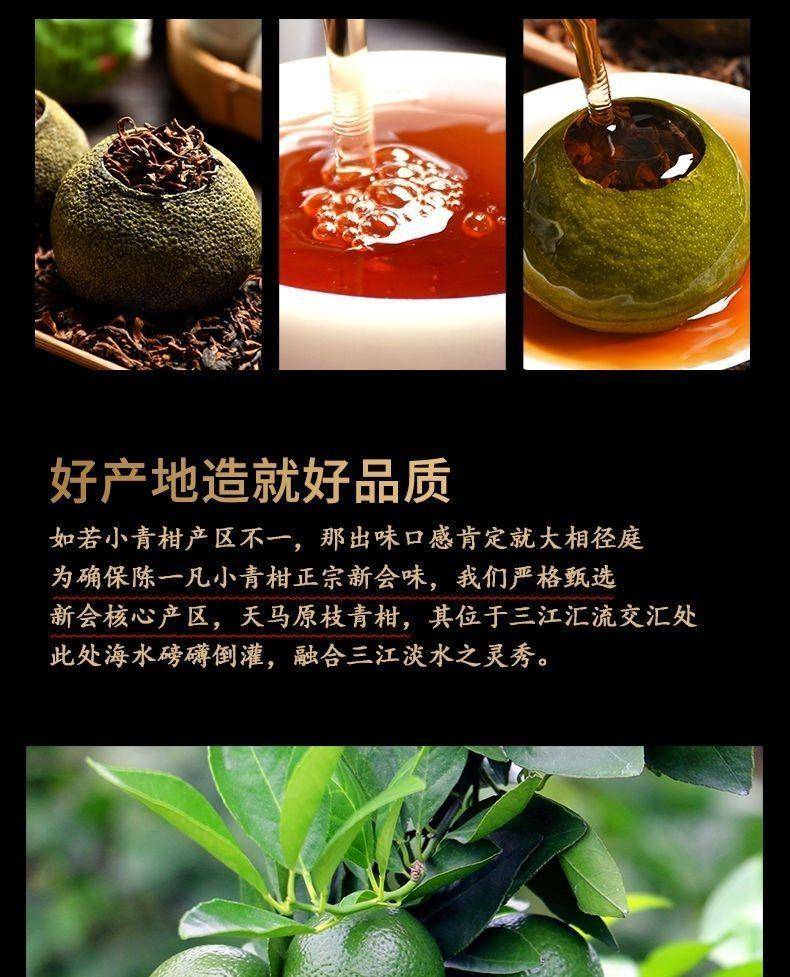 新会小青柑普洱茶生晒小青桔陈皮茶250g