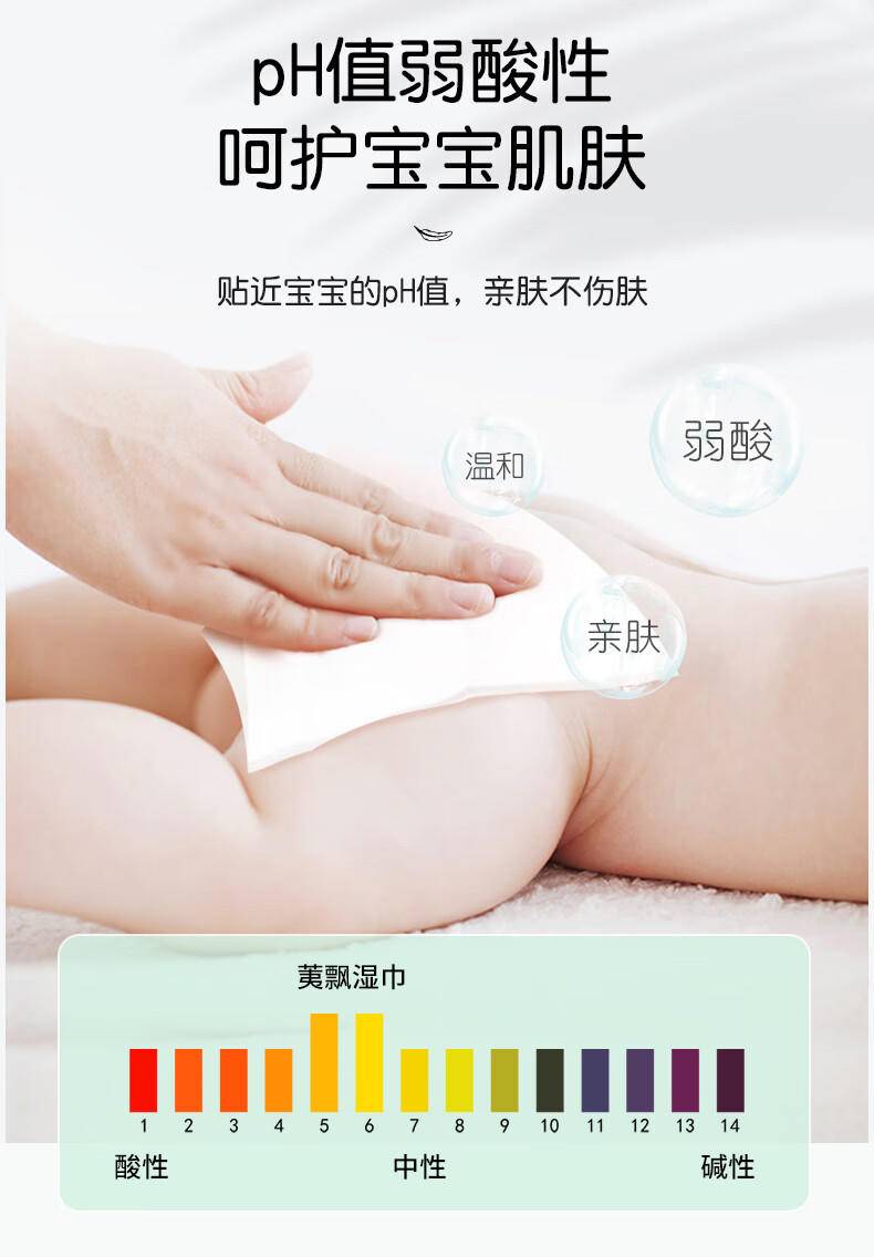 荑飘婴幼儿手口湿巾RO纯水带盖加厚湿纸巾2包/4包/6包