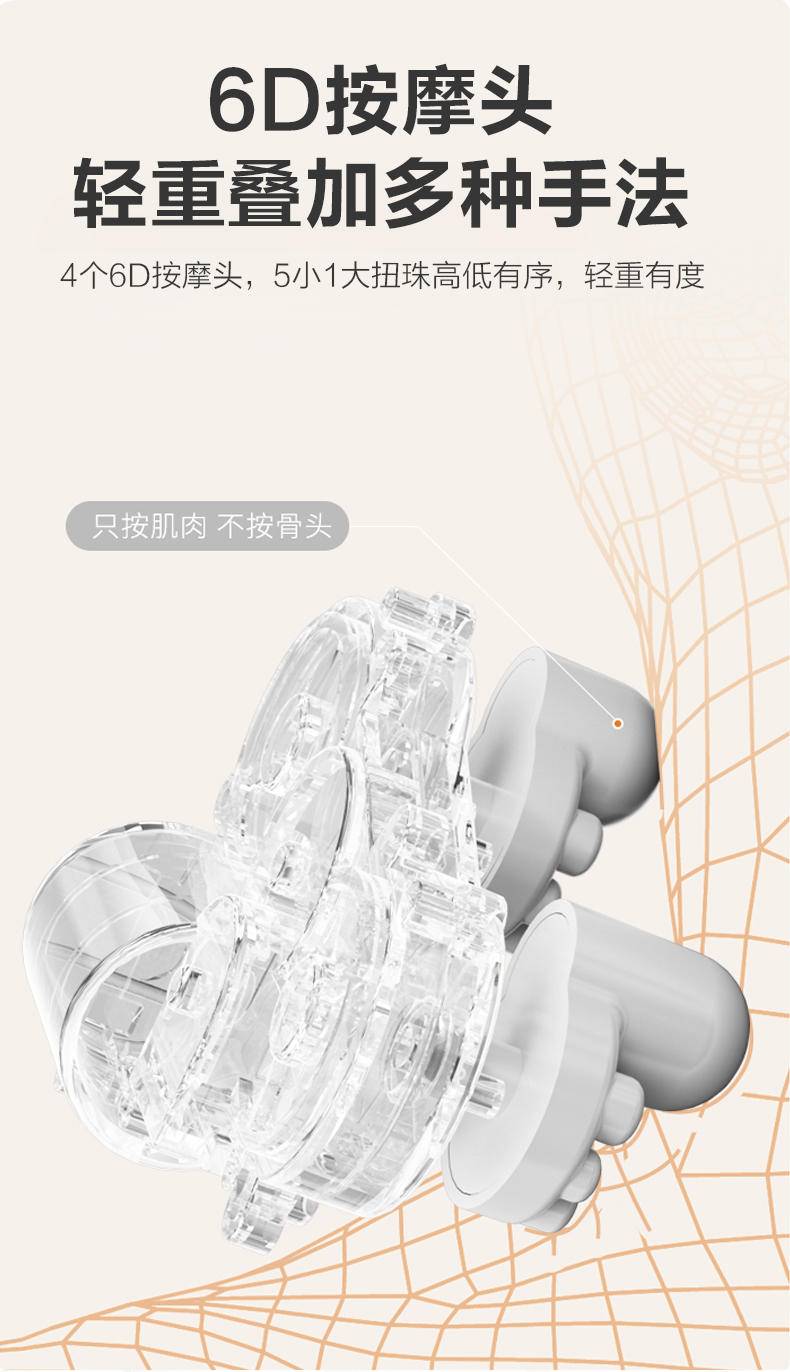 皇泰新款颈部按摩枕 颈椎按摩仪护颈肩颈揉捏按摩器斜方肌脖子热敷枕