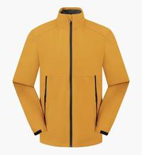 猎燕防静电冲锋衣防风单层登山服旅游服 情侣外套黄色Y88