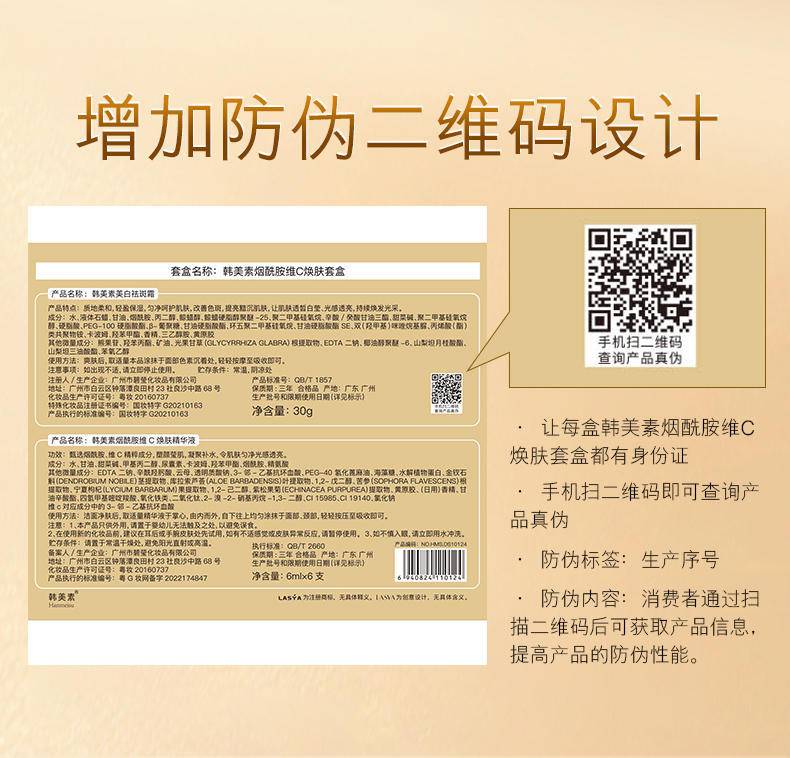 韩美素M1烟酰胺维C焕肤套盒