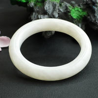 天然和田玉手镯羊脂白玉手环玉石（带证书）