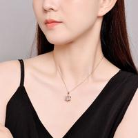 香港周六福灵动六芒星项链女项坠灵动系列锁骨链