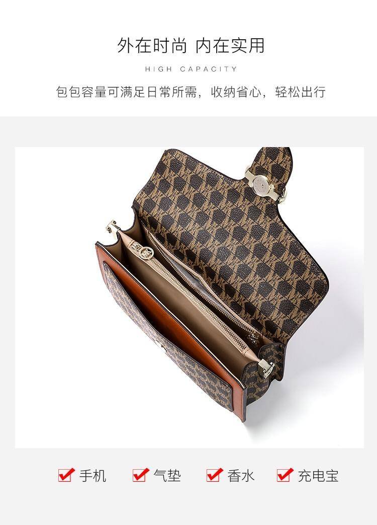香港MK腋下小包包女新款潮百搭高级真皮单肩斜挎法棍包8401