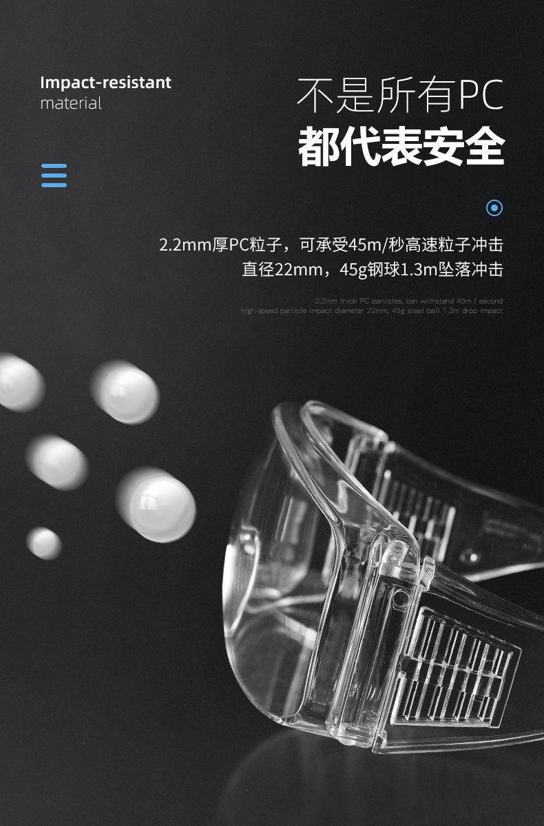 拍一发二护目镜防护眼镜劳保防目防护防风平光镜