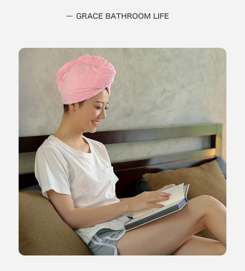 干发帽女超强吸水速干帽毛巾加厚洗头发帽子