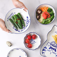 【吾皇干饭拍档】顺祥陶瓷吾皇IP联名款卡通碗碟套装 7英寸盘2件套